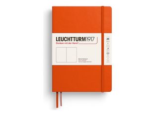 Leuchtturm1917 - Cahier de notes - reliure cousue - moyen - A5 (145 x 210 mm) - 251 pages - papier chamois - uni - couverture citrouille