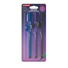 STABILO Pen 68 KPop Demon Hunters - Feutre - Pack de 3 avec pendentifs charms