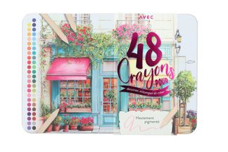48 Crayons de Couleur - Boîte Métal
