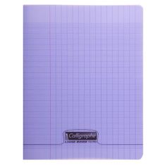 Calligraphe 8000 - Cahier polypro 17 x 22 cm - 48 pages - grands carreaux (Seyes) - violet