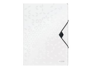 Leitz WOW - Chemise à 3 rabats - pour A4 (210 x 297 mm) - capacité : 150 feuilles - blanc