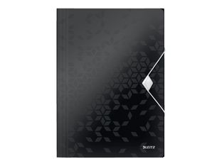 Leitz WOW - Chemise à 3 rabats - pour A4 (210 x 297 mm) - capacité : 150 feuilles - noir