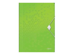 Leitz WOW - Chemise à 3 rabats - pour A4 (210 x 297 mm) - capacité : 150 feuilles - vert