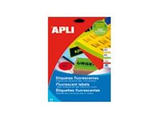 APLI PAPER - Auto-adhésif - rouge fluo - 99.1 x 67.7 mm 160 étiquette(s) (20 feuille(s) x 8 étiquettes