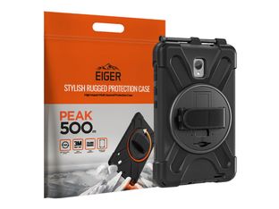 Eiger Peak 500m - Boîtier de protection pour Samsung Galaxy Tab Active3, Tab Active5 - robuste - coque extérieure en silicone souple - noir