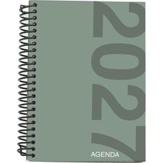 Agenda anual Mimbek 2027 A5 día por página tapa de polipropileno Verde Tierra