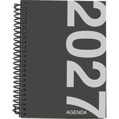 Agenda anual Mimbek 2027 A5 día por página tapa de polipropileno Negro