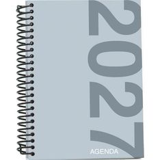Agenda anual Mimbek 2027 A5 día por página tapa de polipropileno Azul