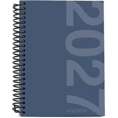 Agenda anual Mimbek 2027 A5 día por página tapa de polipropileno Azul Marino