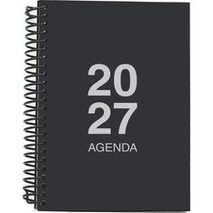 Agenda anual Mimbek 2027 A6 día por página tapa de polipropileno Negro