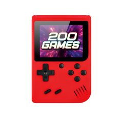 Amstrad - Console de Jeu Portable - 250 Jeux Intégrés - Écran 2,8 pouces - Rouge