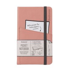 Carnet de poche A6 Bookaroo Journal Blush - couverture rigide - 192 pages lignées - rose