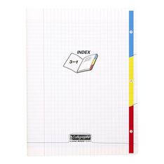Clairefontaine Cahier Ligne 8000 17x22 cm 96 pages Seyès 3 index PP transparent