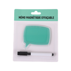 Bloc Mémo Magnétique avec Marqueur Effaçable - Forme Rectangle - 9 x 8 cm