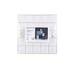 Pêle-Mêle Mémo - Grille Métallique - 50 x 50 cm - 4 Pinces Incluses - 2 Vis et 2 Chevilles Fournies