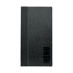 Securit Trendy - Protège-menus long - A4 simili cuir 2 compartiments