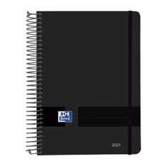 Agenda anual Oxford Live & Go Black 2027 día por página 15 x 21 cm negro en catalán