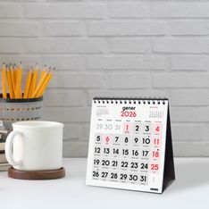 Finocam Calendario Neutro De Sobremesa Números Grandes 2027 – 140 x 150 mm