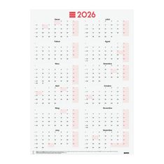 Finocam Póster Calendario Mixto 2027 – 485 x 680 mm