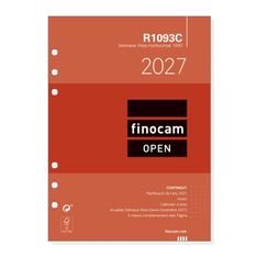 Finocam Recambio Anual Open 2027 – 155 x 215 mm