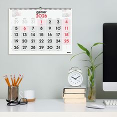 Finocam Calendario Neutro De Pared Números Grandes 2027 – 430 x 310 mm