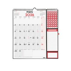 Finocam Calendario Neutro De Pared Plus 2027 – 215 x 325 mm
