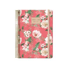 Agenda anual Dohe Velvet día por página con espiral 14 x 20 cm coral