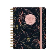 Agenda anual Dohe Edén día por página Wire-O 16 x 21 cm negro
