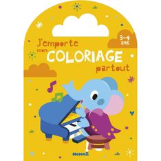J'emporte mon coloriage partout (3-4 ans) - Éléphanteau