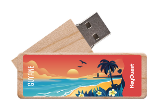 KeyOuest - Clé USB Guyane26 - 32Go - Plage Kourou