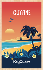 KeyOuest - Batterie externe Guyane26 - 10000mAh - Plage Kourou