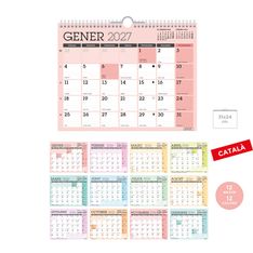 Calendario anual Senfort 2027 de pared Classic – 31 x 24 cm – en catalán