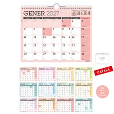 Calendario anual Senfort 2027 de pared Classic – 42 x 30 cm – en catalán
