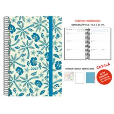 Agenda anual Senfort 2027 semana vista y tapa dura azul – 15,5 x 21 cm – en catalán