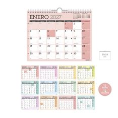 Calendario anual Senfort 2027 de pared Classic – 31 x 24 cm