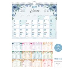 Calendario anual Senfort 2027 de pared Vintage – 31 x 24 cm