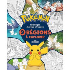 Pokémon - Mes coloriages cherche-et-trouve : 9 régions à explorer