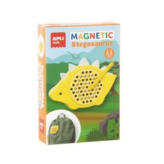 Apli Kids - Mini ardoise magnétique Stégosaure - Jaune - 7,5 × 11,5 cm