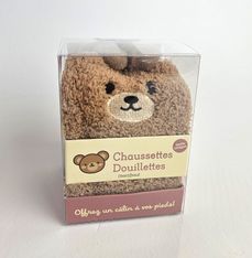 Chaussettes douillettes - Ours brun