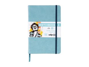 Darwi For You - Carnet de croquis - reliure piquée - 140 x 210 mm - portrait - 80 feuilles - papier blanc - couverture bleu pale