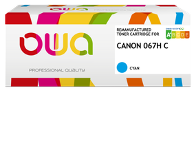 Cartouche laser remanufacturée Canon 067H - cyan - OWA