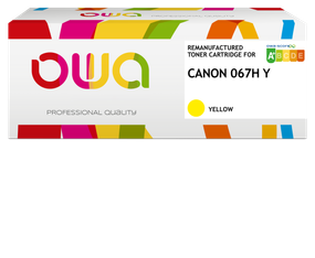 Cartouche laser remanufacturée Canon 067H - jaune - OWA