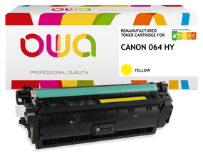 Cartouche laser remanufacturée Canon 064H - jaune - OWA