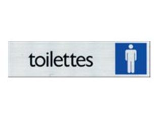 Pickup - Plaque de signalisation - 165 x 44 mm - toilettes pour hommes