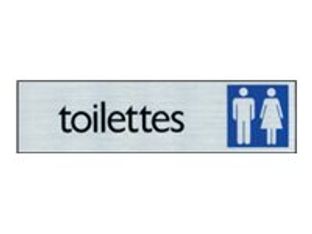 Pickup - Plaque de signalisation - 165 x 44 mm - WC hommes / femmes