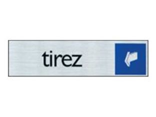 Pickup - Plaque de signalisation - 165 x 44 mm - tirez (horizontal)