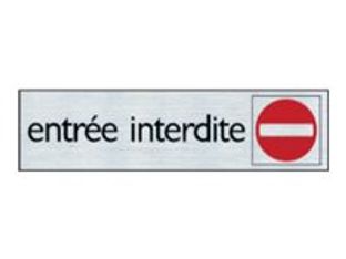 Pickup - Plaque de signalisation - 165 x 44 mm - entrée interdite