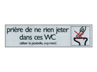 Pickup - Plaque de signalisation - 165 x 44 mm - prière de ne rien jeter