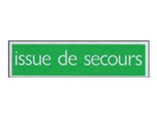 Pickup - Plaque de signalisation - 165 x 44 mm - issue de secours