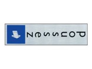 Pickup - Plaque de signalisation - 165 x 44 mm - poussez (vertical)